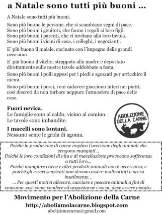 Immagine - Volantino: a Natale sono tutti pi buoni ... _ Movimento per lAbolizione della Carne  [ http://aboliamolacarne.blogspot.com - abolizionecarne@gmail.com ]