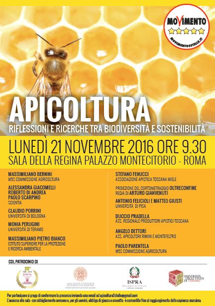 Immagine - Rif.: Convegno APICOLTURA - RIFLESSIONI E RICERCHE TRA BIODIVERSIT E SOSTENIBILIT - Luned 21 Novembre 2016 / Sala della Regina - Palazzo Montecitorio - Roma