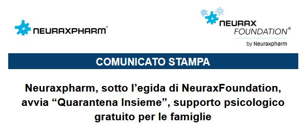 Immagine - Rif.: Emergenza coronavirus: «Neuraxpharm, sotto lfegida di NeuraxFoundation, avvia gQuarantena Insiemeh, supporto psicologico gratuito per le famiglie» (Apr 2020) || «Il servizio sarà promosso a livello nazionale mediante i principali social media: Instagram, sulla pagina Facebook di Neuraxpharm, App display, sul sito www.neuraxpharm.it/ e mediante lo sportello del volontariato del Comune di Milano.»