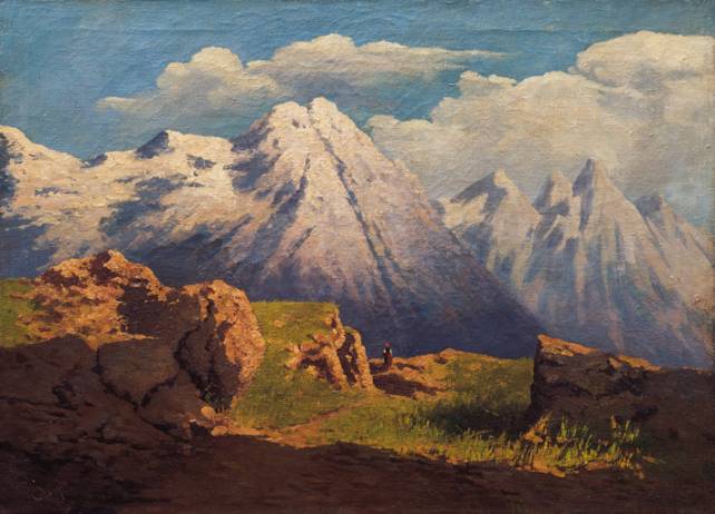 Immagine - Rif. La cura del bello. Musei, storie, paesaggi. Per Corrado Ricci / ==> (15) Coriolano Vighi - Paesaggio alpestre, 1887 - Olio su tela, cm 82,5 x 113 - Bologna, Galleria d'Arte Cinquantasei