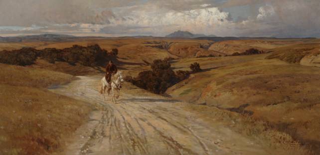 Immagine - Rif. La cura del bello. Musei, storie, paesaggi. Per Corrado Ricci / ==> (7) Enrico Coleman - La desolata campagna di Roma, 1901 - Olio su tela, 71 x 144 - Roma, Galleria Nazionale d'Arte Moderna