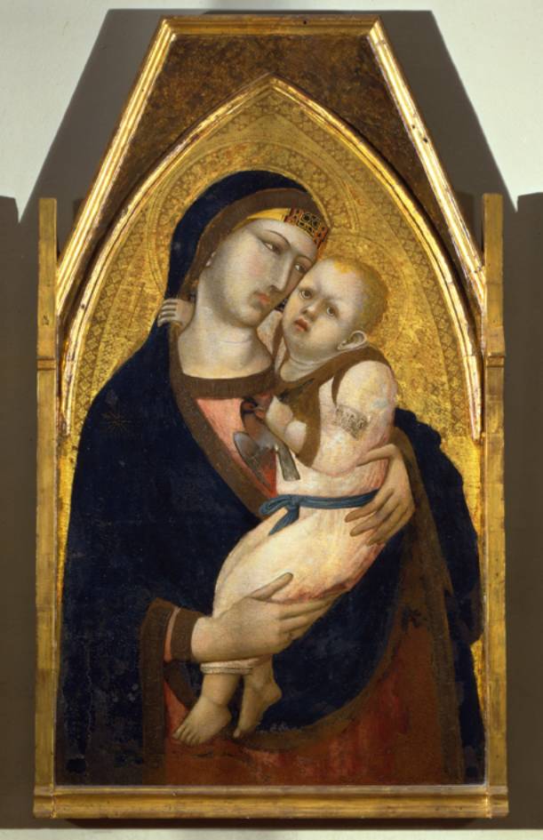 Immagine - Rif. La cura del bello. Musei, storie, paesaggi. Per Corrado Ricci / ==> (8) Ambrogio Lorenzetti - Madonna con Bambino - Olio su tavola, cm 108 x 63 x 7,5 / Siena, Pinacoteca - Su concessione del Ministero per i Beni e le Attivit Culturali