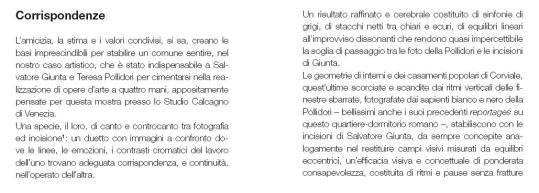 Immagine - Da Locandina: doppia personale di Salvatore Giunta e Teresa Pollidori, "Corrispondenze" - dal 20 Nov. al 4 Dic. 2010 - presso Franoise Calcagno Art Studio, Venezia  [ info@calcagnoartstudio.com ]  //  2